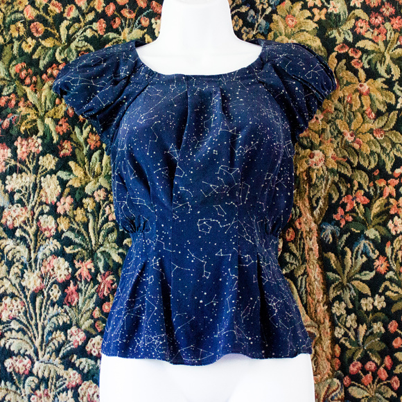 Anthropologie Tops - Anthropologie Peplum Top Trace the Stars Maeve